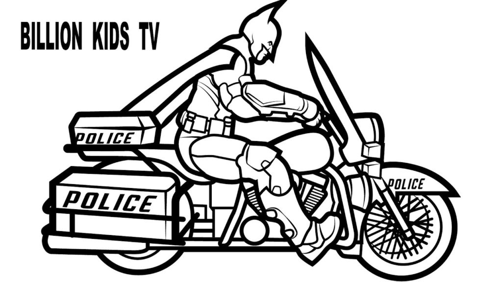 coloriage moto - coloriage moto de police gratuit