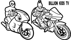 coloriage spiderman moto gratuit de la catégorie coloriage moto