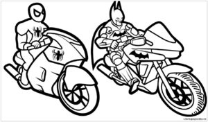 coloriage moto spiderman à imprimer de la catégorie coloriage moto