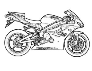 coloriage gratuit moto de course de la catégorie coloriage moto
