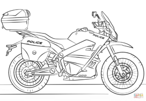 coloriage moto police de la catégorie coloriage moto