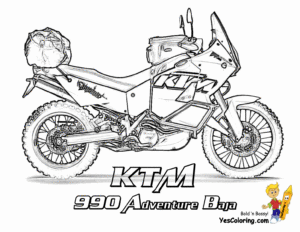coloriage moto ktm à imprimer gratuit de la catégorie coloriage moto