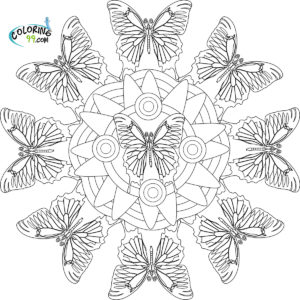 coloriage papillon mandala à imprimer de la catégorie coloriage papillon