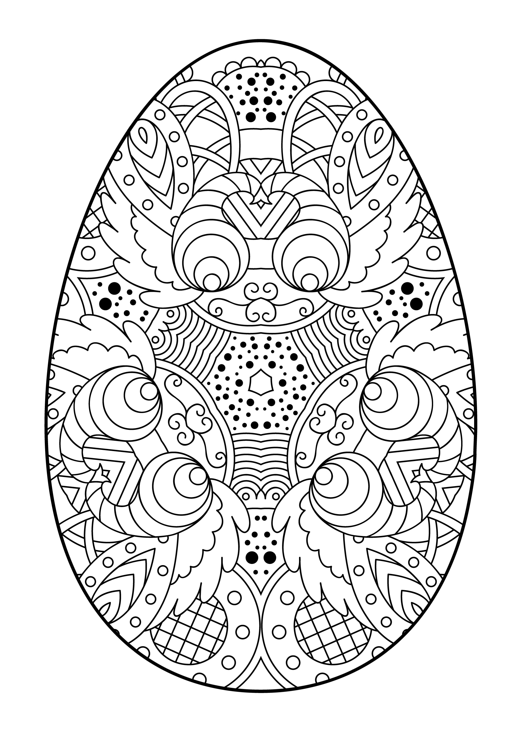 Coloriage Paques Coloriage Oeuf De Paques Mandala