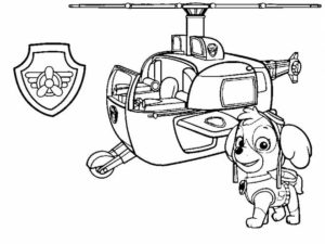 coloriage pat patrouille stella helicoptere de la catégorie coloriage pat patrouille