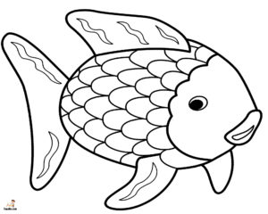 dessin a colorier poisson arc en ciel de la catégorie coloriage poisson
