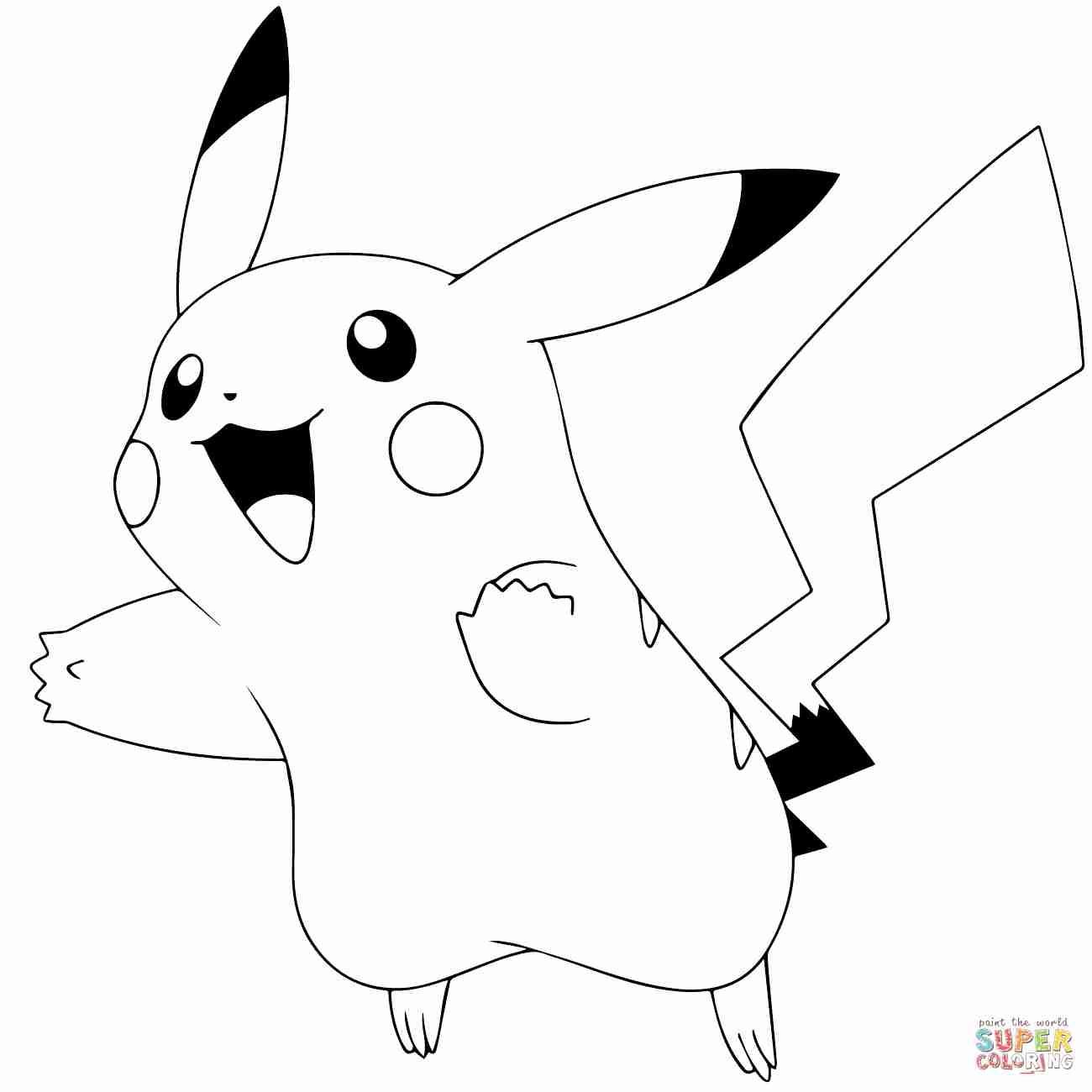 coloriage pokemon pikachu kawaii de la catégorie coloriage pokemon