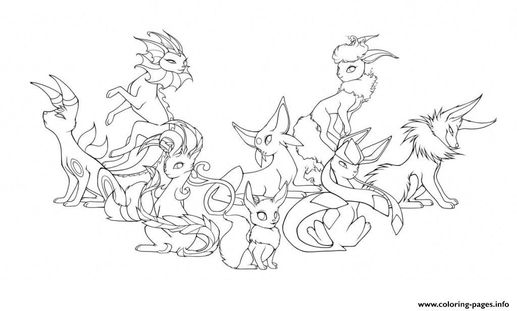 coloriage pokemon - coloriage pokemon evoli évolution