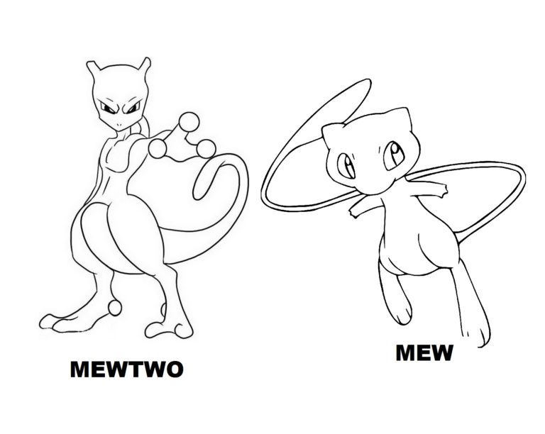 coloriage pokemon  coloriage pokemon legendaire mewtwo