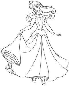 coloriage en ligne princesse aurore de la catégorie coloriage princesse