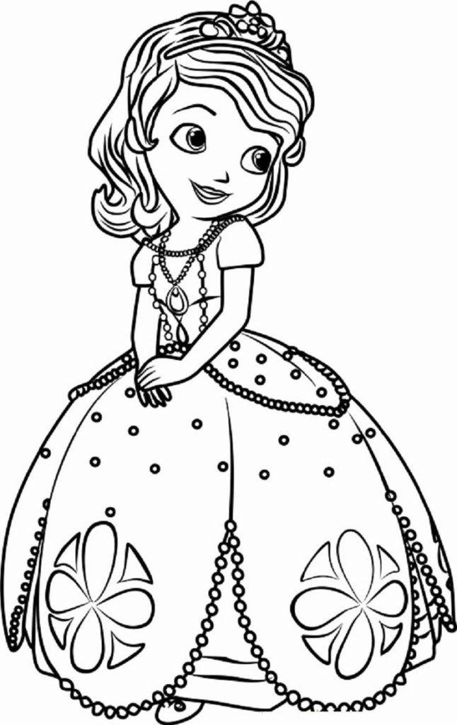 coloriage princesse - coloriage princesse sofia avec modele