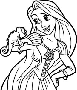 coloriage à imprimer disney princesse raiponce de la catégorie coloriage princesse