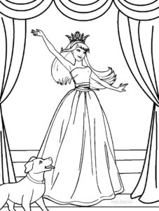 coloriage princesse barbie pdf de la catégorie coloriage princesse