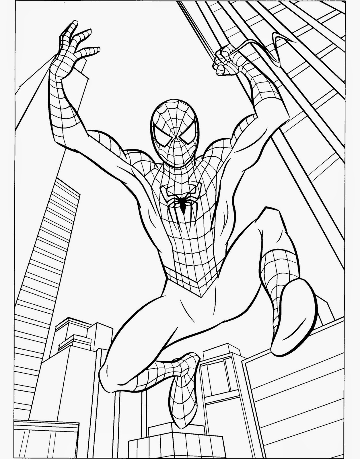 coloriage spiderman à imprimer pdf de la catégorie coloriage spiderman