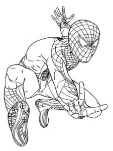 coloriage en ligne spiderman gratuit de la catégorie coloriage spiderman