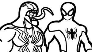 coloriage spiderman venom à imprimer de la catégorie coloriage spiderman
