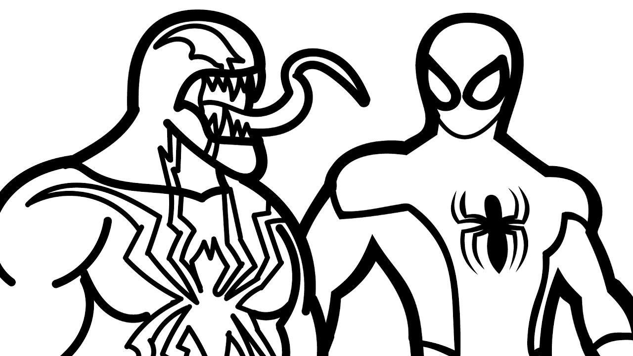 coloriage spiderman - coloriage spiderman venom à imprimer