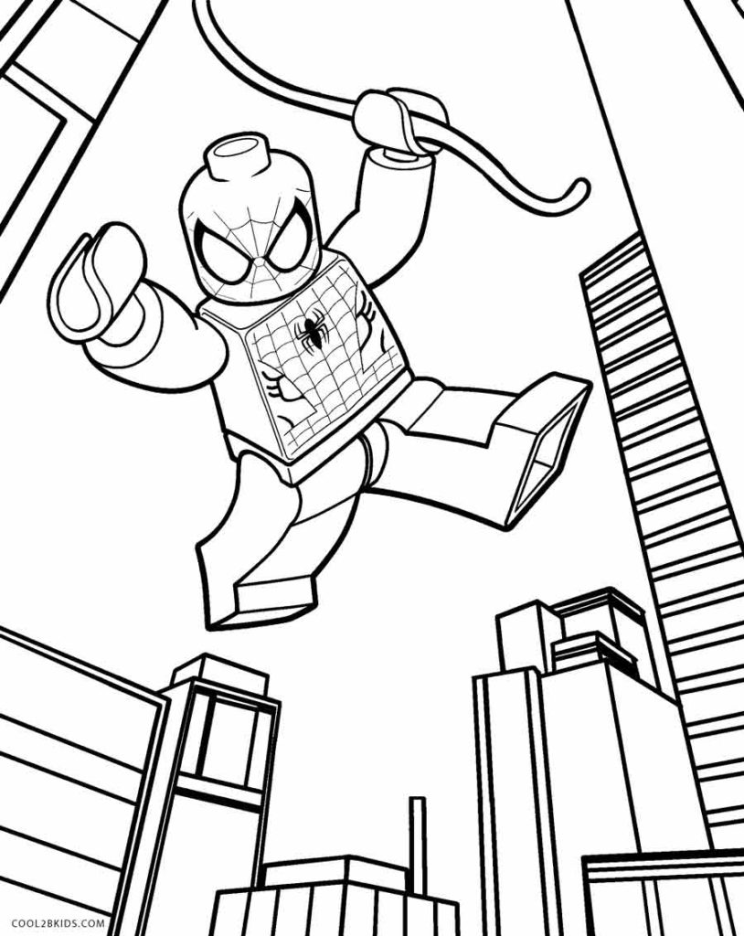 Coloriage Spiderman Coloriage Spiderman Lego Imprimer