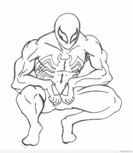 coloriage spiderman noir de la catégorie coloriage spiderman