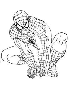 dessin coloriage spiderman gratuit imprimer de la catégorie coloriage spiderman