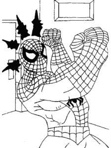 dessin spiderman à colorier en ligne de la catégorie coloriage spiderman
