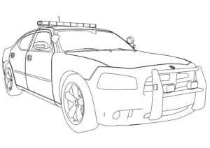 coloriage voiture de police pdf de la catégorie coloriage voiture