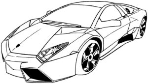 dessin à colorier voiture de course gratuit de la catégorie coloriage voiture