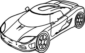 dessin de voiture sportive a colorier de la catégorie coloriage voiture