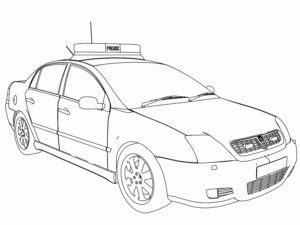 dessin à colorier voiture de police de la catégorie coloriage voiture