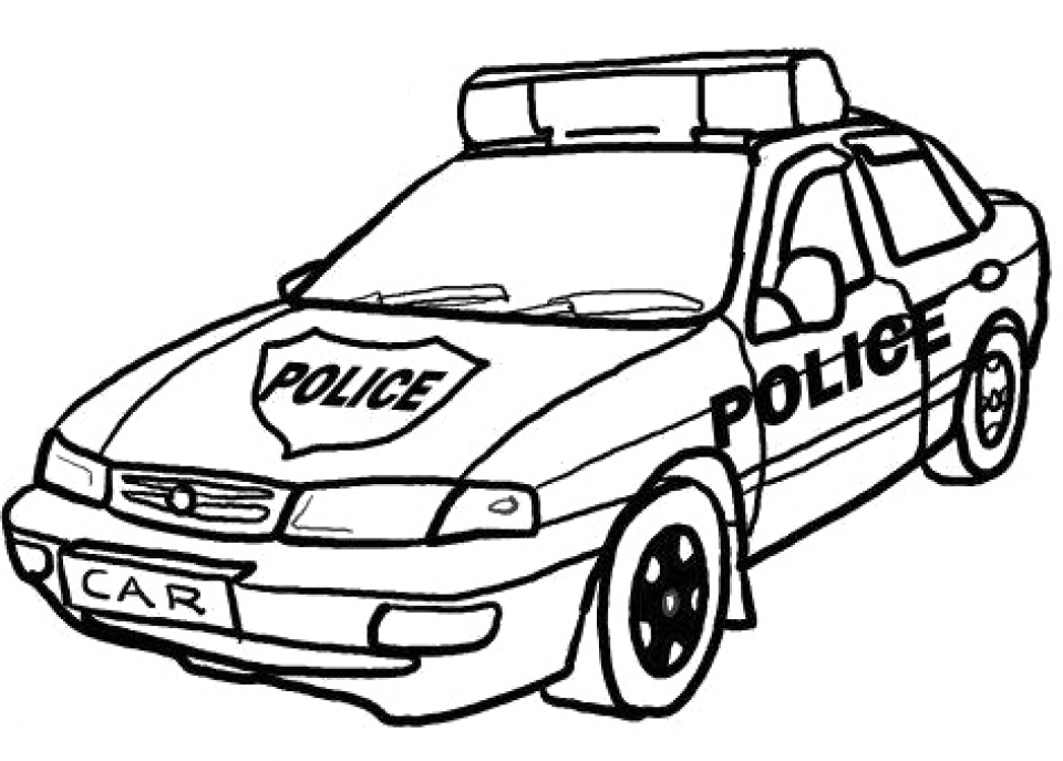 coloriage voiture  coloriage voiture de police gratuit à imprimer